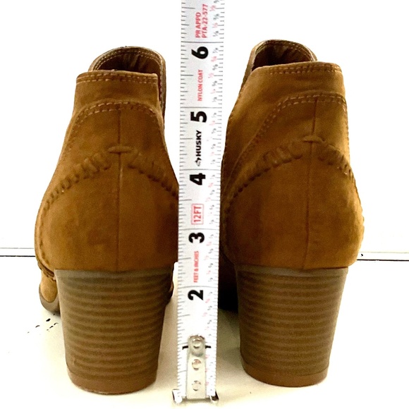 INDIGO RD CHESTNUT FAUX SUEDE WESTERN COWGIRL SLIP ON ANKLE BOOT SZ 8.5M - Picture 10 of 12